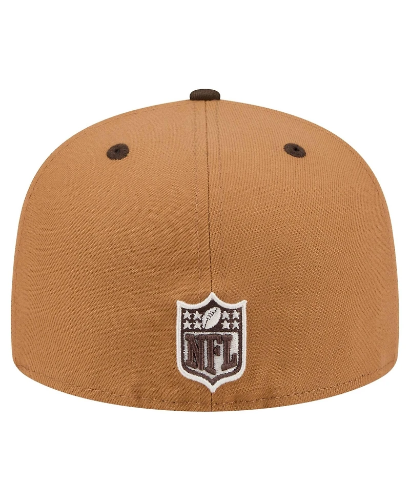 New Era Men's Light Brown/Dark Brown Cincinnati Bengals Two-Tone Walnut 59FIFTY Fitted Hat