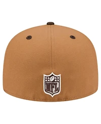 New Era Men's Light Brown/Dark Brown Cincinnati Bengals Two-Tone Walnut 59FIFTY Fitted Hat