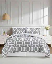 Macy's Emmet Geo Reversible Microfiber 8-piece Comforter Set