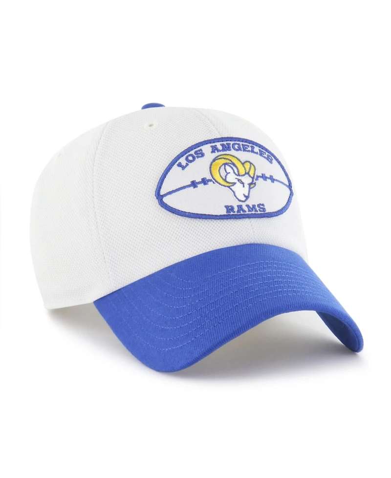 47 Brand Men's Cream/Royal Los Angeles Rams Pique Patch Clean Up Adjustable Hat