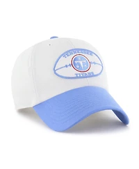 47 Brand Men's Cream/Light Blue Tennessee Titans Pique Patch Clean Up Adjustable Hat