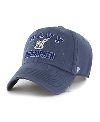 47 Brand Men's and Women's Navy Midshipmen Well-Worn Seymore Clean Up Adjustable Hat