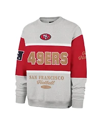 47 Brand Men's Scarlet/Gray San Francisco 49ers Blockfield Maximalist Sweatshirt