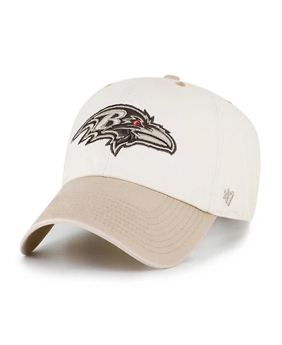 '47 Brand Men's Natural/Tan Baltimore Ravens Neutral Terrain Clean Up Adjustable Hat