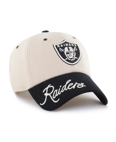 47 Brand Women's Natural/Black Las Vegas Raiders Rope Script Clean Up Adjustable Hat