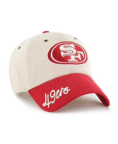 47 Brand Women's Natural/Scarlet San Francisco 49ers Rope Script Clean Up Adjustable Hat