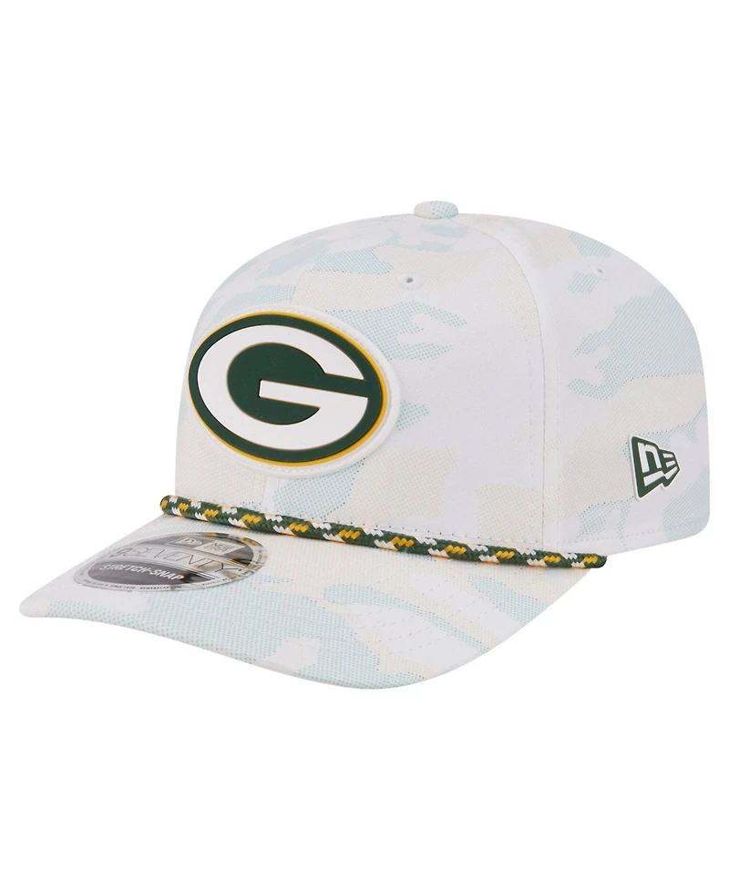 New Era Men's White Green Bay Packers Camo Rope 9SEVENTY Adjustable Hat