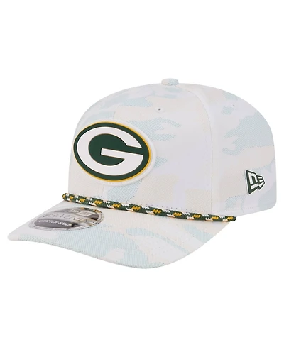 New Era Men's White Green Bay Packers Camo Rope 9SEVENTY Adjustable Hat