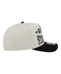 New Era Men's Cream/Black Pittsburgh Steelers A-Frame 9FIFTY Snapback Hat