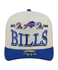New Era Men's Cream/Royal Buffalo Bills A-Frame 9FIFTY Snapback Hat
