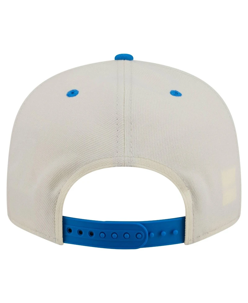 New Era Men's Cream Detroit Lions Oversized Slogan 9FIFTY Snapback Hat