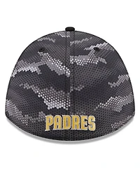 New Era Men's Black San Diego Padres Camo 39THIRTY A-Frame Flex Hat