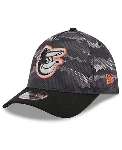 New Era Men's Black Baltimore Orioles Camo 39THIRTY A-Frame Flex Hat