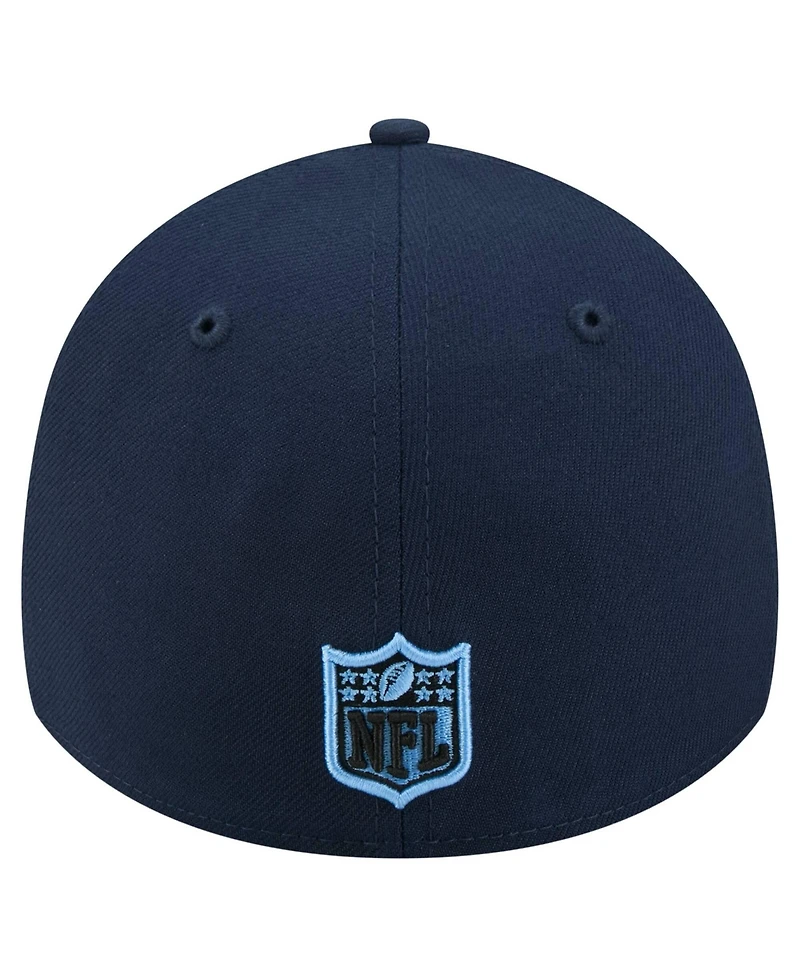 New Era Men's Navy Tennessee Titans Script 39THIRTY Flex Hat