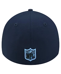 New Era Men's Navy Tennessee Titans Script 39THIRTY Flex Hat
