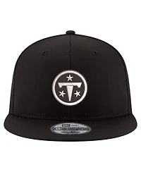 New Era Men's Black Tennessee Titans Black White 9FIFTY Snapback Hat