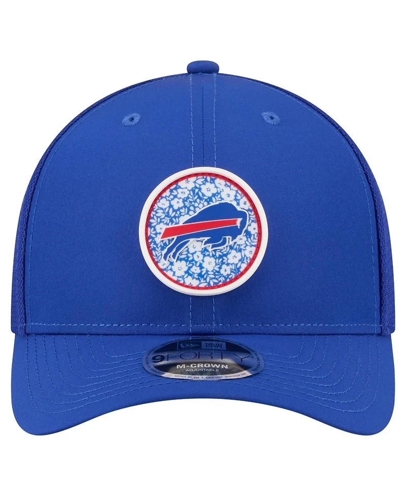 New Era Men's Royal Buffalo Bills Floral 9FORTY M-Crown Trucker Adjustable Hat