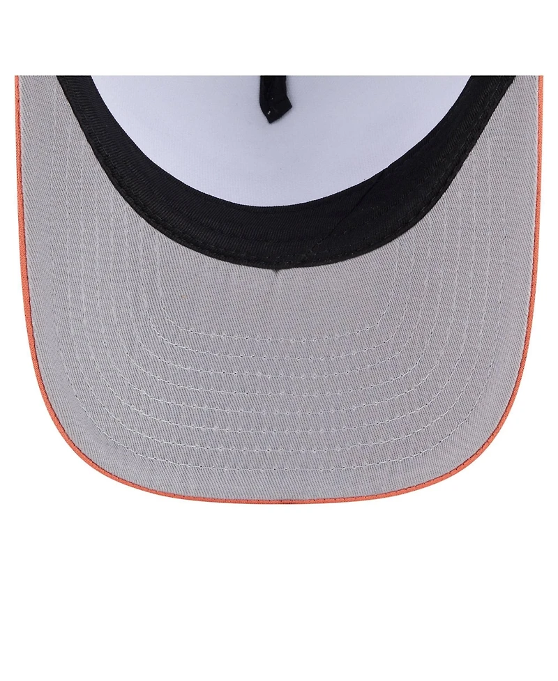 New Era Men's White/Orange San Francisco Giants Foodie A-Frame 9FIFTY Trucker Snapback Hat