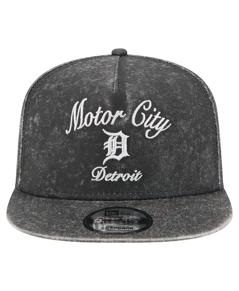 New Era Men's Black Detroit Tigers City Slogan A-Frame 9FIFTY Snapback Hat