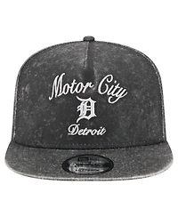 New Era Men's Black Detroit Tigers City Slogan A-Frame 9FIFTY Snapback Hat