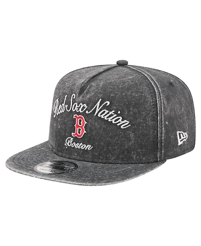 New Era Men's Black Boston Red Sox City Slogan A-Frame 9FIFTY Snapback Hat