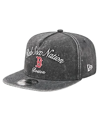 New Era Men's Black Boston Red Sox City Slogan A-Frame 9FIFTY Snapback Hat