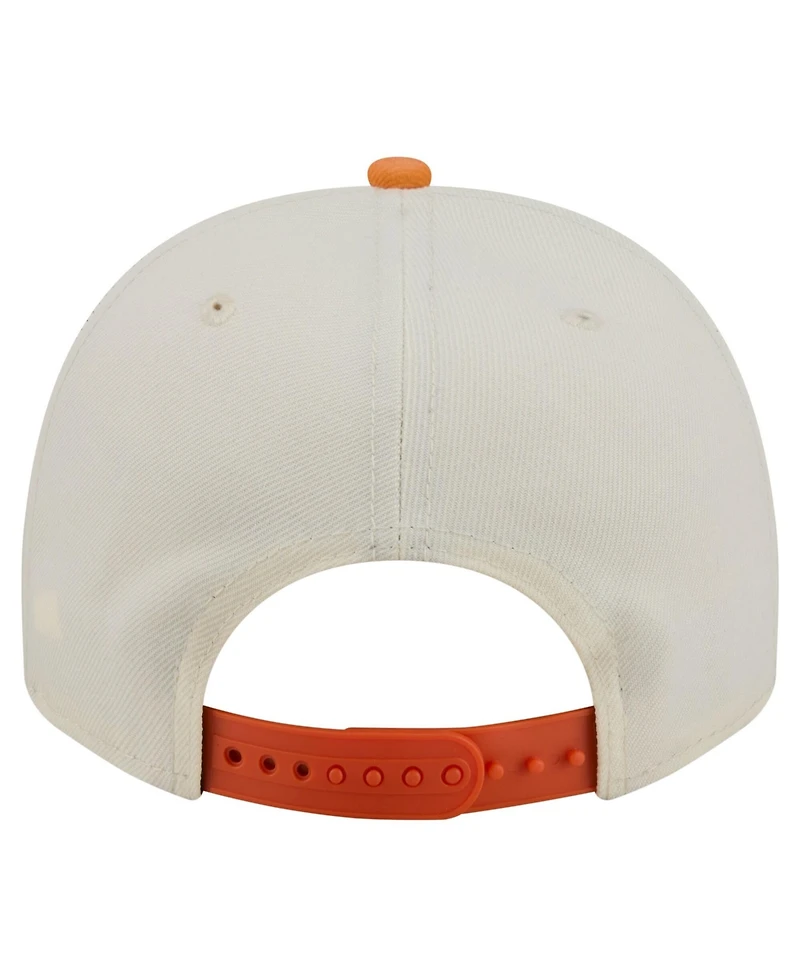 New Era Men's Cream/Orange Miami Dolphins Washed A-Frame 9FIFTY Snapback Hat