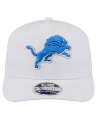 New Era Men's White Detroit Lions Name Plate 9SEVENTY Adjustable Hat
