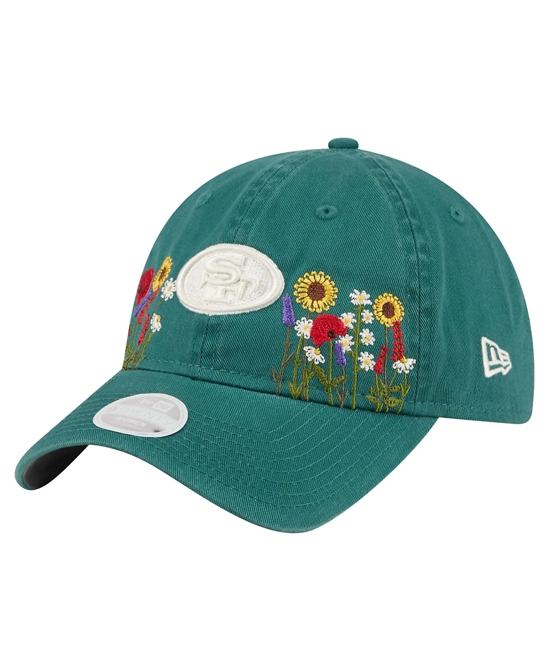 New Era Women's Green San Francisco 49ers Wildflower 9TWENTY Adjustable Hat