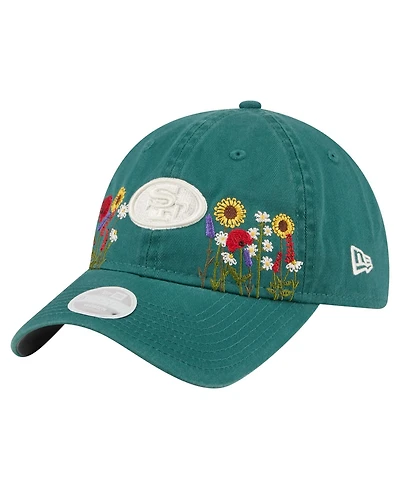 New Era Women's Green San Francisco 49ers Wildflower 9TWENTY Adjustable Hat