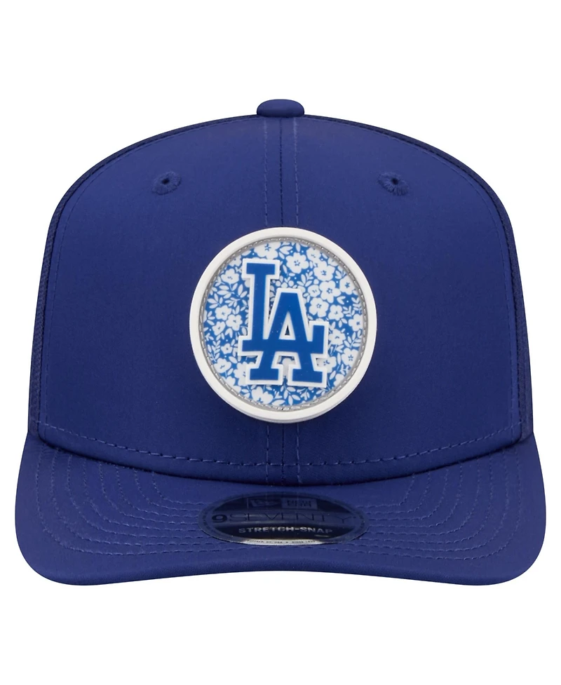 New Era Men's Royal Los Angeles Dodgers Floral Patch 9SEVENTY Adjustable Hat