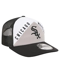 New Era Men's White/Black Chicago White Sox Retro Cut 19TWENTY Adjustable Trucker Hat