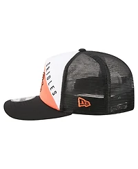 New Era Men's White/Black Baltimore Orioles Retro Cut 19TWENTY Adjustable Trucker Hat