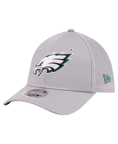 New Era Men's Gray Philadelphia Eagles 39THIRTY M-Crown Flex Fit Hat