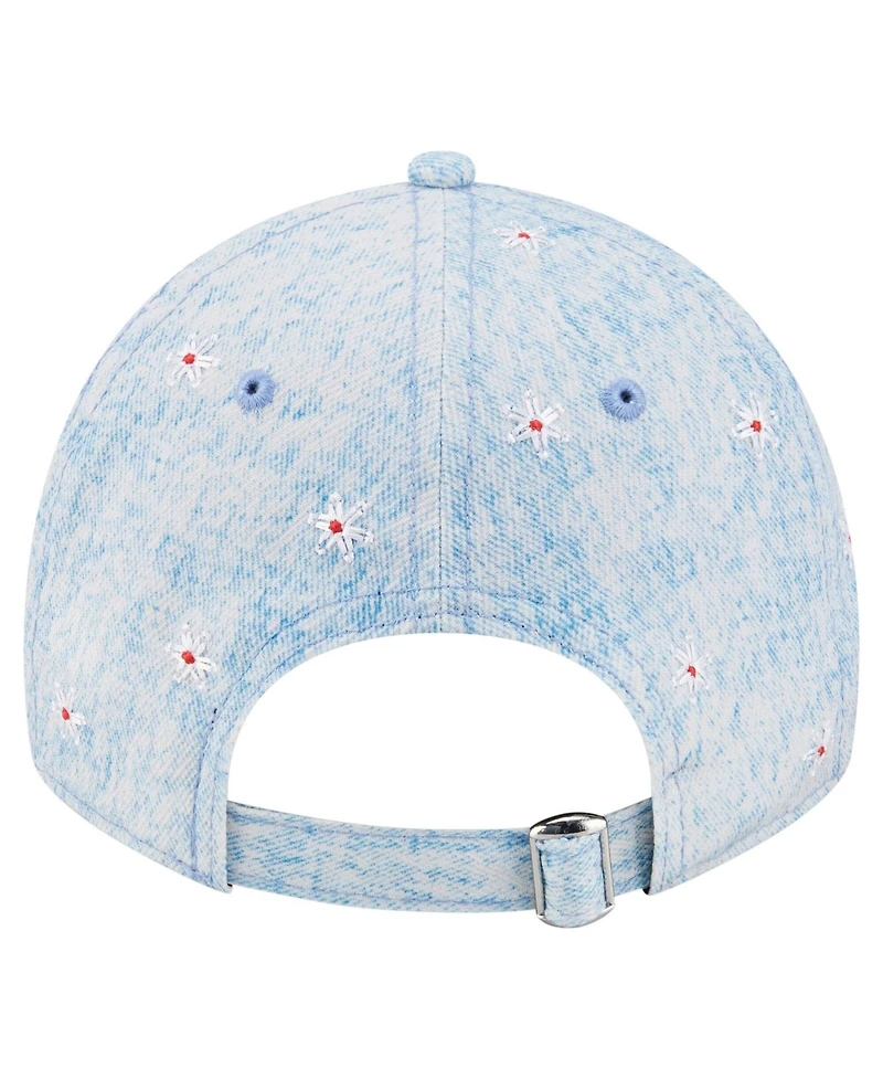 New Era Women's Light Blue Washington Nationals Daisy All Over 9TWENTY Adjustable Hat