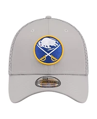New Era Men's Gray Buffalo Sabres Logo 39THIRTY Flex Hat