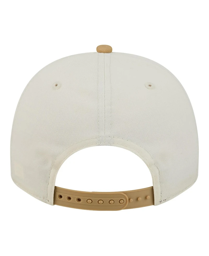 New Era Men's Cream Los Angeles Dodgers Club 9FIFTY A-Frame Snapback Hat