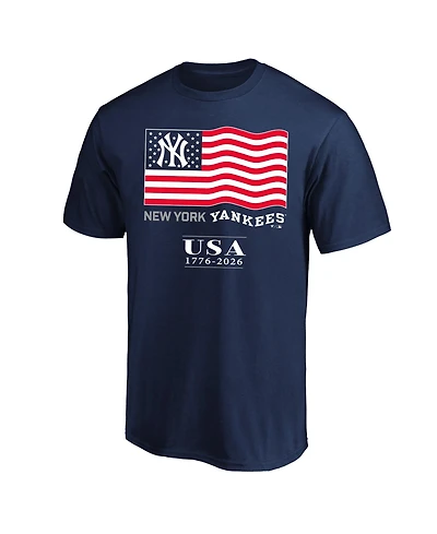 Fanatics Men's Navy New York Yankees Usa 1776-2026 Big Tall T-Shirt