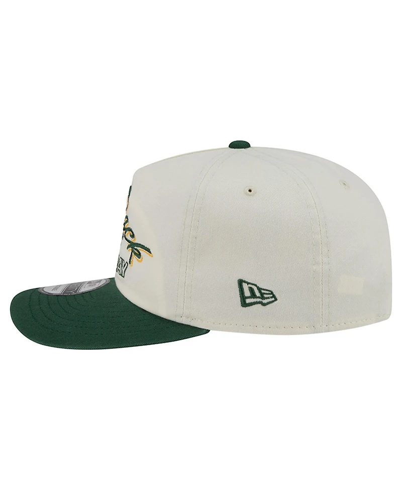 New Era Men's Cream Green Bay Packers Script 19TWENTY Adjustable Hat