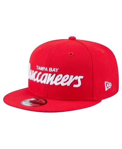 New Era Men's Red Tampa Bay Buccaneers Core Team Script 9FIFTY Snapback Hat