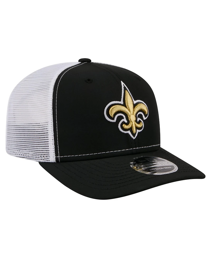 New Era Men's Black New Orleans Saints 9SEVENTY Trucker Adjustable Hat