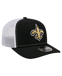 New Era Men's Black New Orleans Saints 9SEVENTY Trucker Adjustable Hat