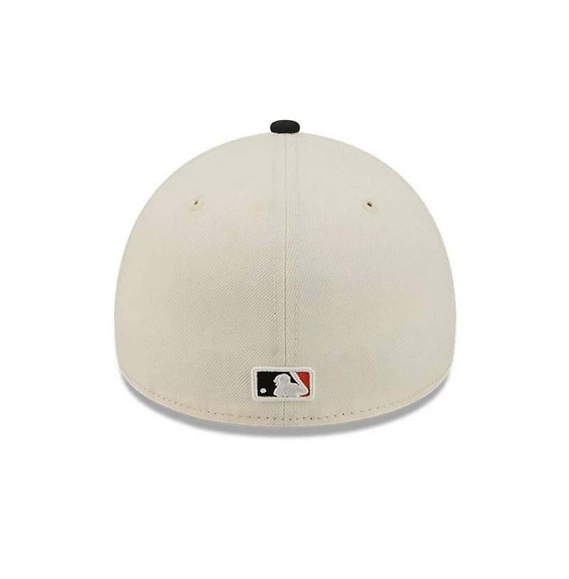 New Era Men's Cream San Francisco Giants Chrome A-Frame 59FORTY Fitted Hat