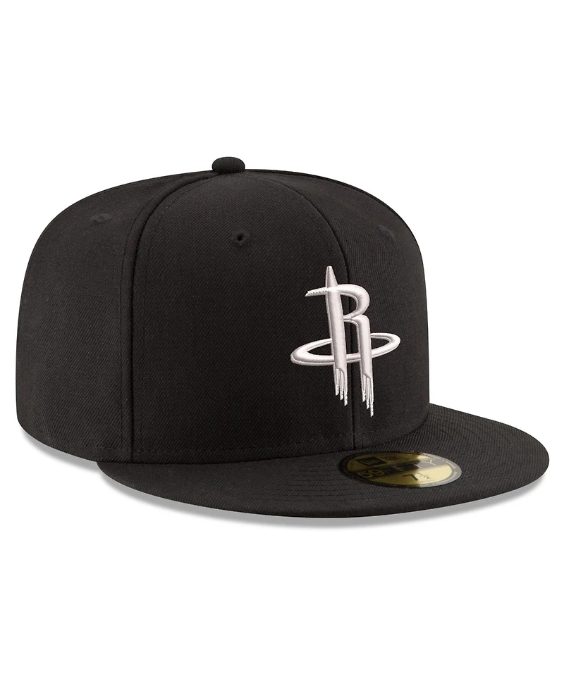 New Era Men's Black Houston Rockets 59FIFTY Fitted Hat