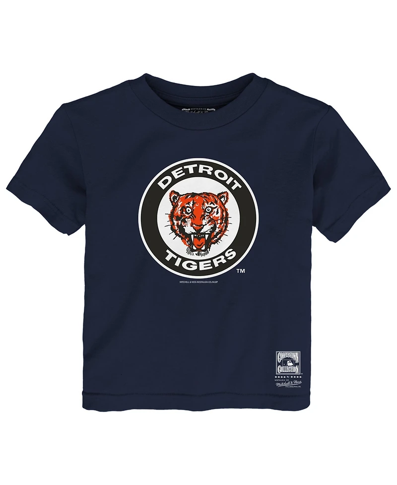 Mitchell & Ness Toddler Navy Detroit Tigers Retro Logo T-Shirt