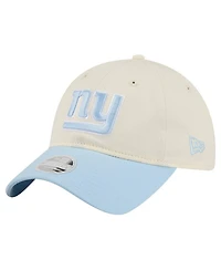 New Era Women's Cream/Coastal Blue New York Giants 9TWENTY Adjustable Hat