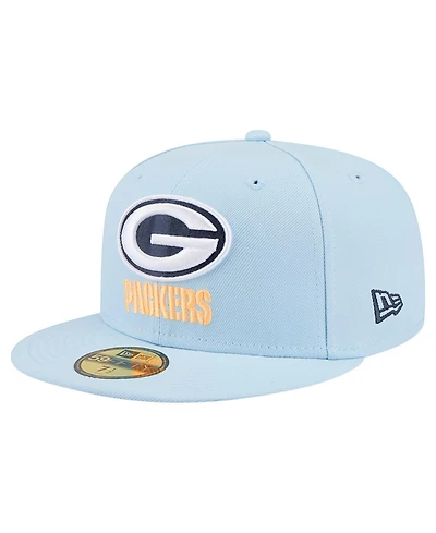New Era Men's Coastal Blue Green Bay Packers 59FIFTY Fitted Hat
