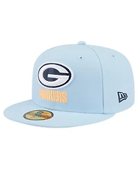 New Era Men's Coastal Blue Green Bay Packers 59FIFTY Fitted Hat