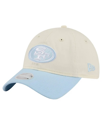 New Era Women's Cream/Coastal Blue San Francisco 49ers 9TWENTY Adjustable Hat