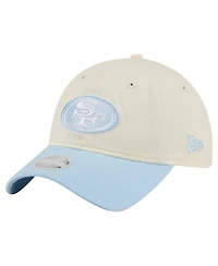 New Era Women's Cream/Coastal Blue San Francisco 49ers 9TWENTY Adjustable Hat